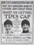 1924 Tim's Cap Worsted Wool Cap Ad
