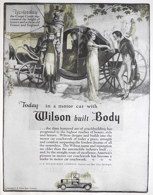 1924 Wilson Built Automobile Body Ad