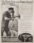 1925 Black & Decker Electric Drill Ad ~ Pistol Grip, Trigger Switch