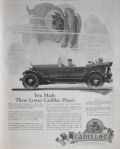 1925 Cadillac Ad ~ Lower Prices