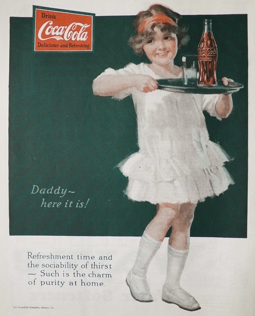 1925 Coca Cola Coke Ad ~ Young Flapper Girl