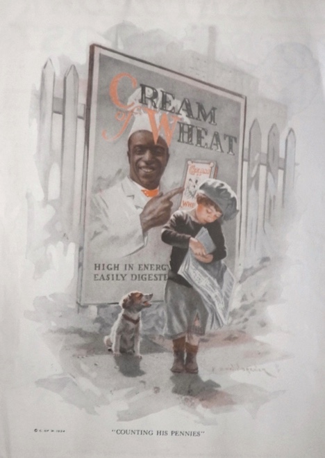 1924 Cream of Wheat Ad ~ Counting His Pennies
