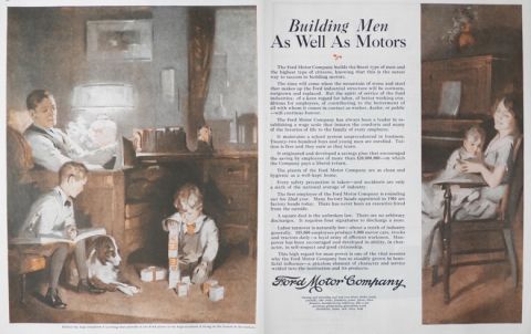 1925 Ford Ad ~ Building Men As Well as Motors