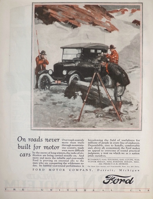 1925 Ford Car Ad Land Surveyor, Vintage Ford Ads