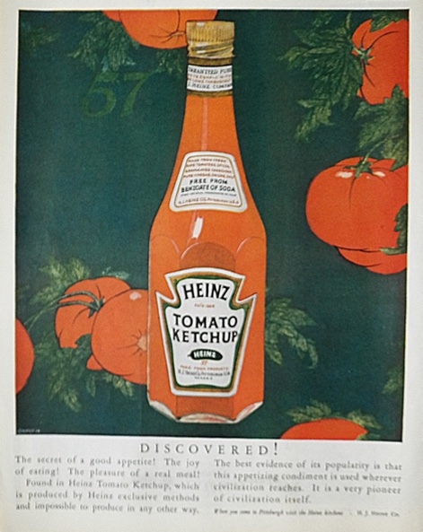 1925 Heinz Ketchup Ad ~ Discovered!
