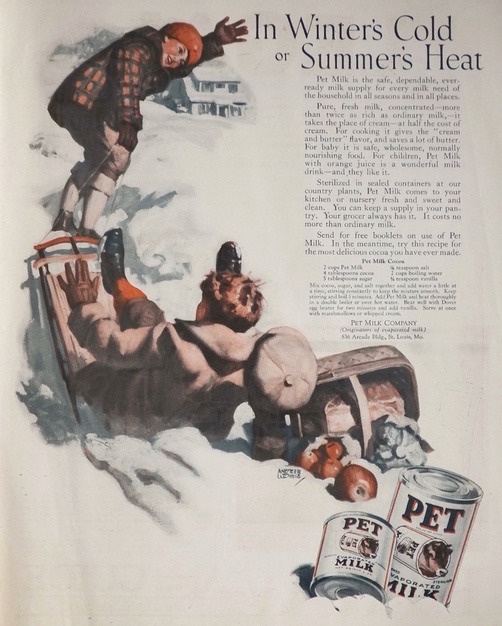 1925 Pet Milk Ad ~ Andrew Loomis Art