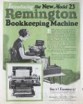 1925 Remington Typewriter Bookkeeping Machine Ad