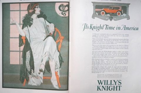 1924 Willys Knight Ad ~ Coles Phillips Art