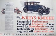 1925 Willys Knight Ad ~ Enequaled Performance