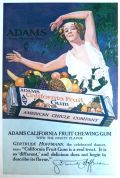 1918 Adams Fruit Gum Ad ~ Gertrude Hoffman