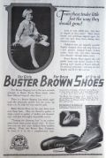 1919 Buster Brown Shoes Ad ~ Tender Little Feet