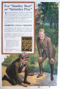 1919 Crompton Corduroy Ad ~ Boys in Knickers Play Marbles