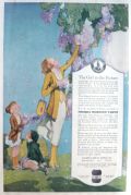 1919 Minerva Worsted Yarns Ad ~ Mom Picks Lilacs