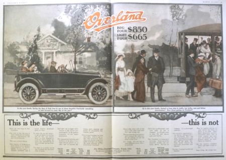 1917 Willys Overland Ad ~ This is the Life
