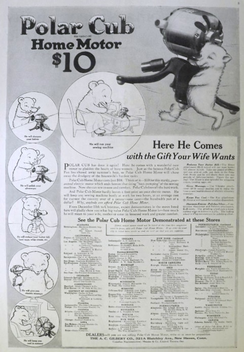1917 Polar Cub Home Motor Ad ~ The Gift Your Wife Wants
