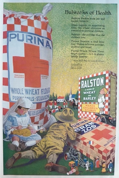 1919 Ralston Purina Ad ~ Kids Play War