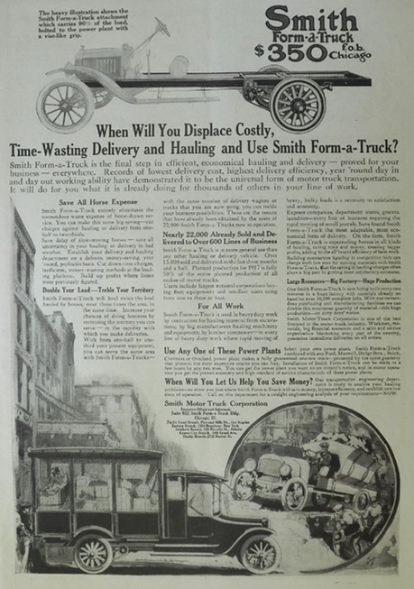 1917 Smith Motor Truck Ad ~ Form-A-Truck