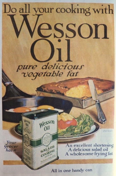 1919 Wesson Oil Ad ~ Linn Ball Art