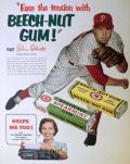 1953 Beechnut Gum Ad ~ Phillies Robin Roberts