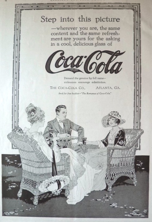 1916 Coca Cola Coke Ad ~ Step Into This Picture