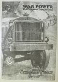 1918 WWI Continental Motors Ad ~ War Power