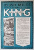 1916 King Motor Car Ad ~ 10,850 Miles Without Stopping