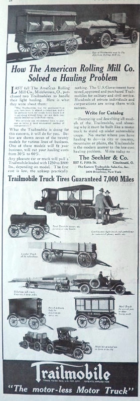 1916 Trailmobile Trailers Trucks Ad