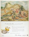 1945 Beer Belongs Ad ~ New England Clam Bake ~ William Palmer