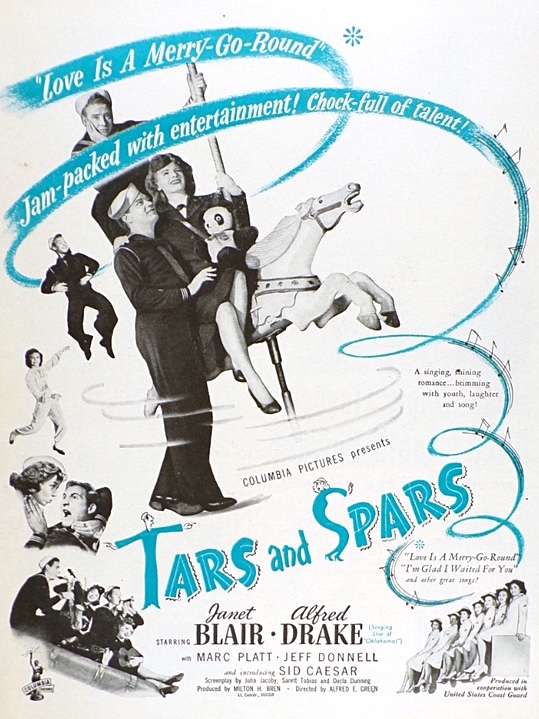 1945 Vintage Movie Ad ~ Tars & Spars ~ Janet Blair, Alfred Blake