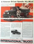 1931 International Trucks Ad ~ Veteran Driver's Testimonial