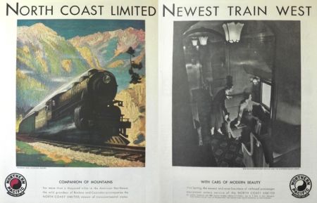 1930 North Coast Limited Train Ad ~ Bozeman Pass, Montana