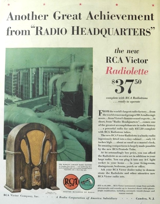 1931 RCA Victor Radiolette Radio Ad ~ Great Achievement