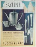 1930 Tudor Plate Silverware Ad ~ Skyline Pattern