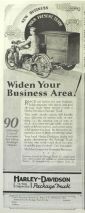 1929 Harley Davidson Motorcycle Package Truck Ad