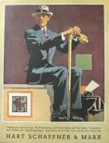1929 Hart Schaffner Marx Clothing Ad ~ Great Art