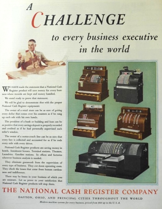 1929 National Cash Register Ad ~ 5 Models