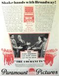 1929 Paramount Pictures Ad ~ Marx Brothers Cocoanuts