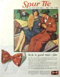 1929 Spur Bow Tie Ad ~ Polo ~ Style is Good Taste