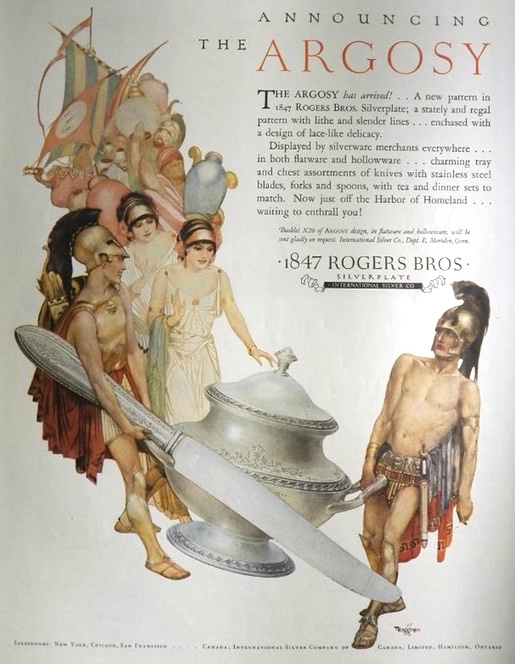 1926 Rogers Bros Silverplate Ad ~ Argosy ~ Argonauts