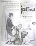 1926 Scottissue Toilet Paper Ad ~ Kids Bath Time