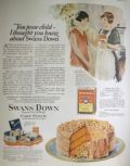 1925 Swans Down Cake Flour Ad ~ Maple Nut Cake Recipe
