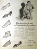 1924 Manning Unico Slippers Ad ~ Matches Your Negligee