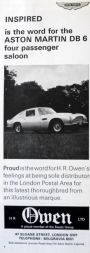 1965 Aston Martin DB6 Ad ~ H.R. Owen