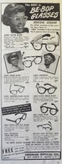 1950 Vintage Retro Be-Bop Eyeglasses Ad