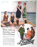 1921 Bradley Knitwear Ad ~ Vintage Bathing Suits & Sweaters