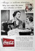 1935 Coca-Cola Coke Ad ~ Welcome Downtown