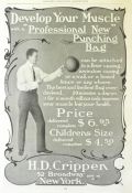 1902 Crippen Punching Bag Ad ~ Develop Your Muscle