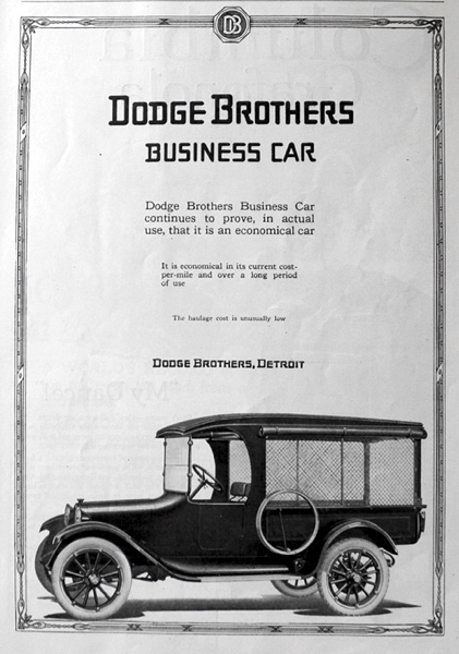 1919 Dodge Brothers Business Car Truck Ad