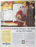 1938 Frigidaire Refrigerator Ad ~ Santa ~ Andrew Loomis