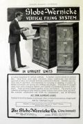 1903 Globe Wernicke Filing System Ad ~ Upright Units